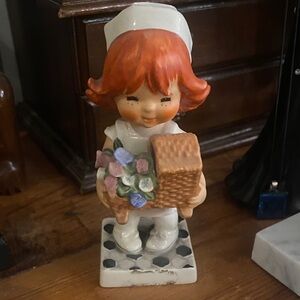 Goebel Ceramic Nurse Figurine with Orange Hair